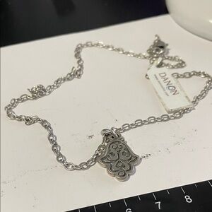 Silver Hamsa Pendant Necklace